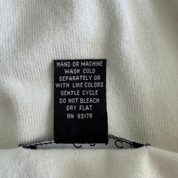 GRACE Sweater Womens M White Short Sleeve Cardigan Faux Pearl Buttons - Picture 9 of 9